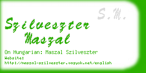 szilveszter maszal business card